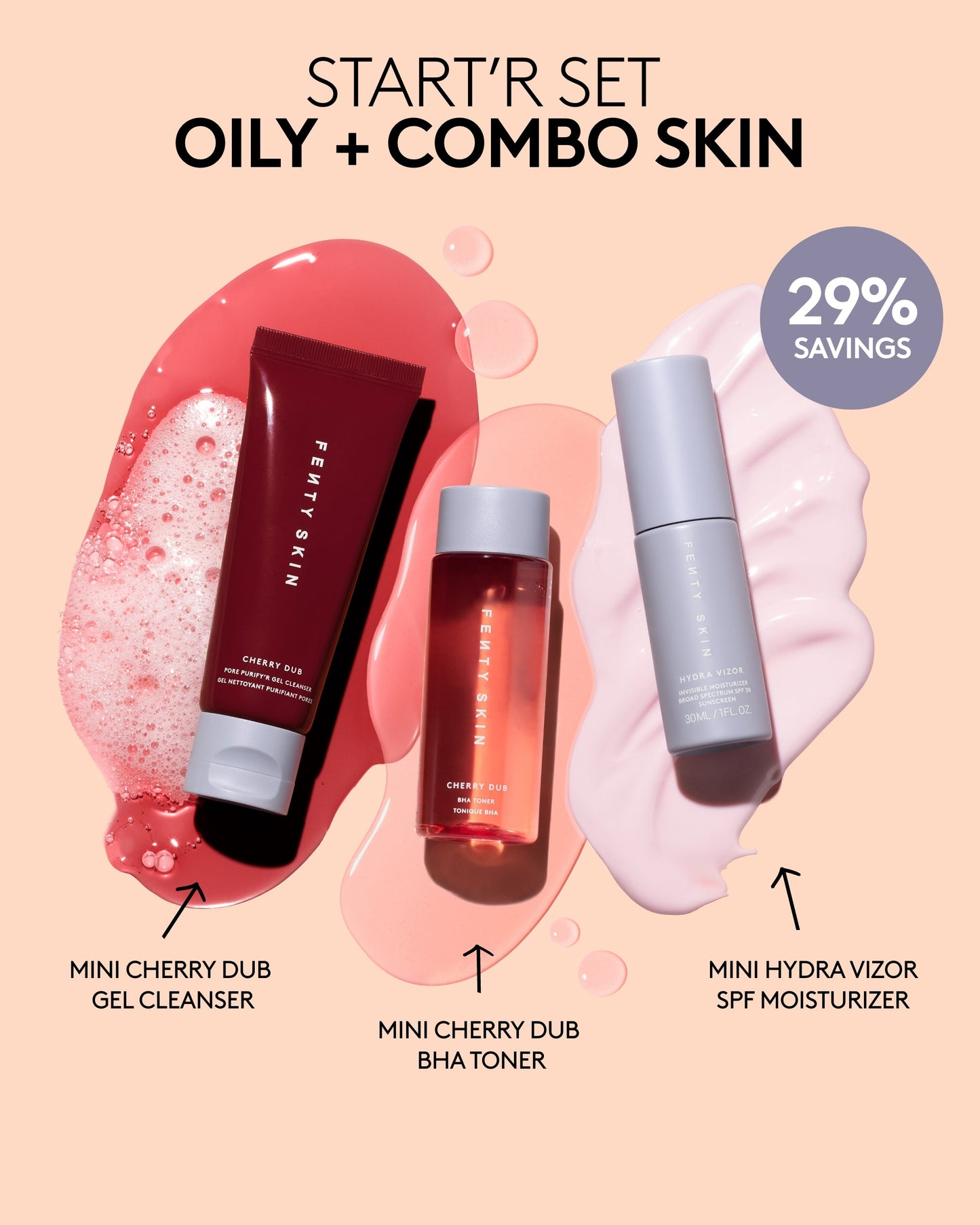Fenty Skin Travel-Size Start'r Set For Combo + Oily Skin
