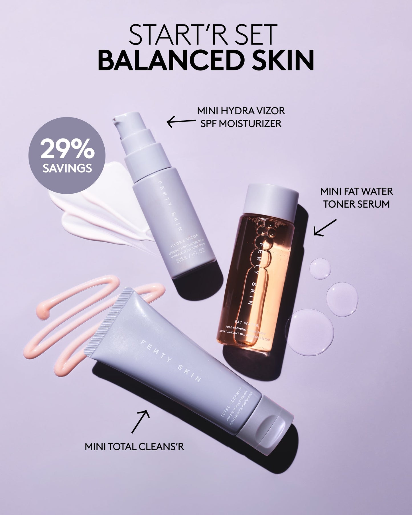 Fenty Skin Travel-Size Start'r Set For Balanced Skin